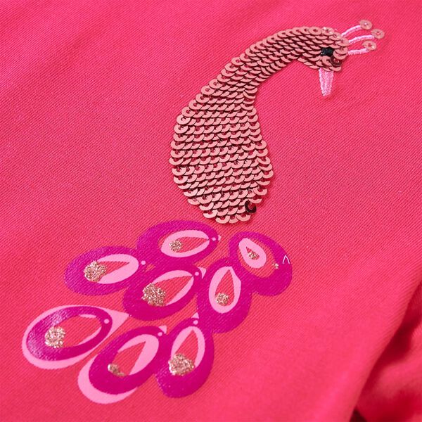 Lasten pitk&auml;hihainen T-paita kirkas pinkki 116