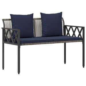 vidaXL Ulkoilmapenkit 2 -Seater 116 x 56 x 75 cm polyrottinki