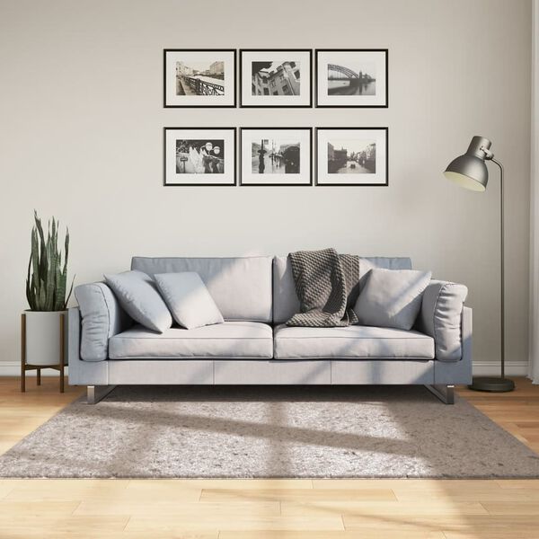 vidaXL P&ouml;rr&ouml;matto PAMPLONA korkeanukka moderni beige 160x160 cm
