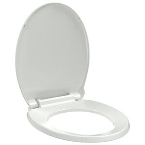 vidaXL WC-istuin pehme&auml;sti sulkeutuva Valkoinen Soikea