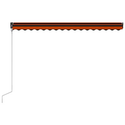 vidaXL Sisäänkelattava markiisi tuulisensori/LED 400x300 cm orans/rusk