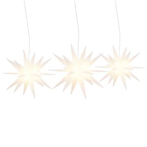 vidaXL Jouluvalo 3 LED-valoa taitettava valkoinen