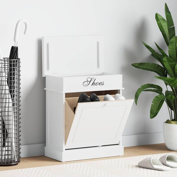 vidaXL Kenk&auml;kaappi valkoinen 50x28x58 cm keisaripuu