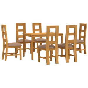 vidaXL Ruokailuryhm&auml; 7 kpl Harmaa M&auml;ntypuu