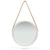 vidaXL Sein&auml;peili hihnalla 40 cm hopea