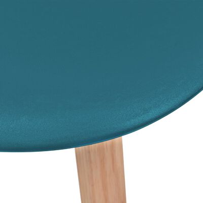 vidaXL Ruokapöydän tuolit 6 kpl turkoosi muovi