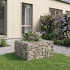 vidaXL Gabion Kohotettu Peti Hopea 80 x 80 x 40 cm Galvanoitu ter&auml;s