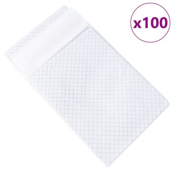 vidaXL Lemmikkikoulutuspadi Yksivärinen 100 pcs 120 x 80 cm