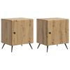 vidaXL Y&ouml;p&ouml;yt&auml;kaappi 2 pcs Artisaanitammi 43 x 34,5 x 50 cm