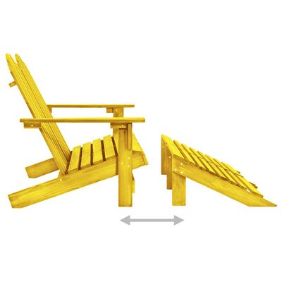 vidaXL 2-istuttava Adirondack-puutarhatuoli/rahi kuusi keltainen