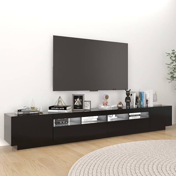 vidaXL TV-taso LED-valoilla musta 260x35x40 cm