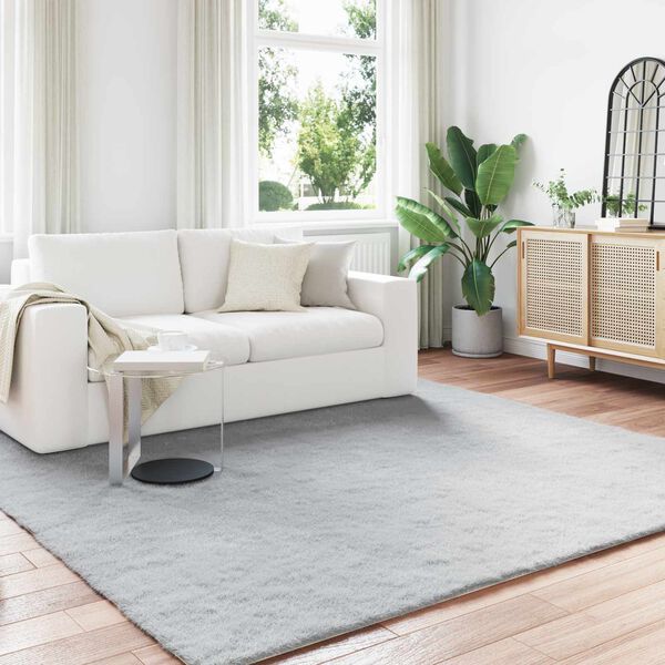 vidaXL Keinotekoinen Kanin Turkis Matto Olite Harmaa 240 x 240 cm