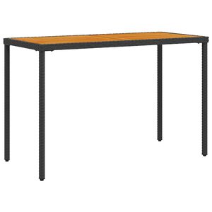 vidaXL Puutarhap&ouml;yt&auml; puinen p&ouml;yt&auml;levy musta 115x54x74 cm polyrottinki