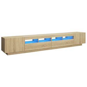 vidaXL TV-taso LED-valoilla Sonoma-tammi 260x35x40 cm