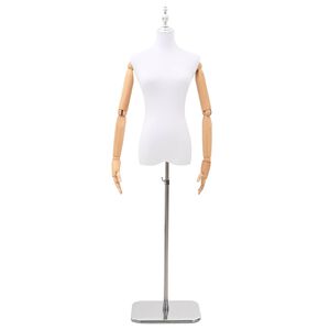 vidaXL S&auml;&auml;dett&auml;v&auml; 165-213 cm muotokuva jalustalla Nainen PP valkoinen