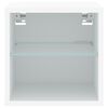 vidaXL TV-seinäkaappi LED-valoilla valkoinen 30x28,5x30 cm
