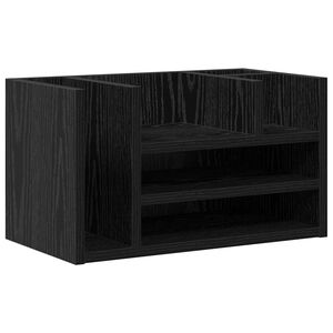 vidaXL Ty&ouml;p&ouml;yd&auml;n j&auml;rjest&auml;j&auml; Musta tammi 44,5 x 24 x 25 cm Tekninen puu