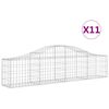 vidaXL Kaarevat kivikorit 11 kpl 200x30x40/60 cm galvanoitu rauta