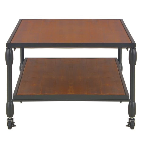 vidaXL Sohvapöytä hyllyllä 120x60x40 cm täysi kuusi