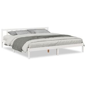 vidaXL S&auml;ngynrunko erikoispitk&auml; ei patjaa valk. 200x210 cm t&auml;ysi m&auml;nty