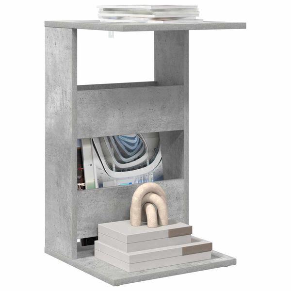 vidaXL Sivup&ouml;yt&auml; Betoni Harmaa 40 x 35 x 60,5 cm Tekninen puu