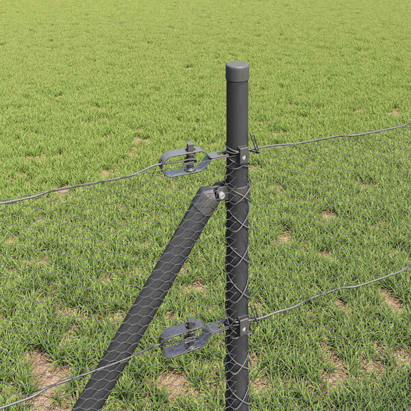 vidaXL Aitalatu Harmaa 10 x 0,4 m (13 mm verkko) Ter&auml;st&auml; ja PVC:t&auml;