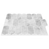 vidaXL Koristeelliset tarrat 10 pcs Harmaa marmori 30 x 30 x 0,8 cm