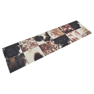 vidaXL Keitti&ouml;n pest&auml;v&auml; matto el&auml;imen nahka 45x150 cm sametti