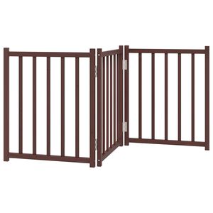 vidaXL Koiraportti taitettava 3paneelia ruskea tammi 150cm t&auml;ysi kuusi