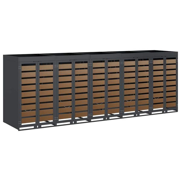 vidaXL Roskakuskin s&auml;ilytys 3:lle astiassa 340 x 77.5 x 115.5 cm Ter&auml;s