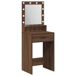 vidaXL Meikkip&ouml;yt&auml; Ruskea tammi 50 x 41 x 135 cm Tekninen puu
