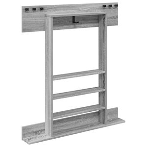 vidaXL Biljardikeppiteline Tekninen puu 93 x 12 x 103 cm Harmaa Sonoma