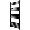 Kylpyhuoneen keskusl&auml;mmityspyyheteline musta suora 500 x 1160 mm
