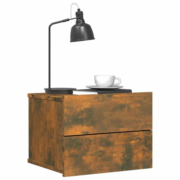 vidaXL Y&ouml;p&ouml;yd&auml;t 2 kpl savutammi 40x30x30 cm tekninen puu