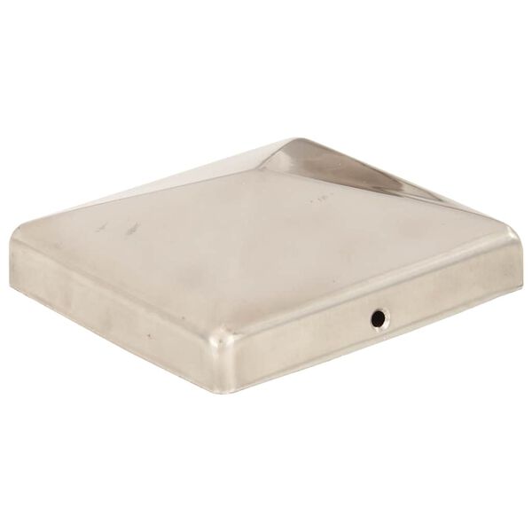 vidaXL Pyramidin muotoinen aitatolpan k&auml;rki 6 kpl ter&auml;s 101x101 mm