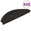 vidaXL Itsekiinnittyv&auml;t porrasmatot 20 kpl musta 56x17x3 cm