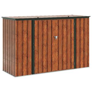 vidaXL Puutarhan s&auml;ilytyslaatikko Ruskea 214 x 82 x 132 cm Ter&auml;s