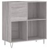 vidaXL LP-levyjen s&auml;ilytyskaappi harmaa Sonoma 84,5x38x89 cm puu