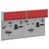 vidaXL Ty&ouml;kalukaappi ja pegboard-setti hyllyll&auml; 6 pcs Punainen