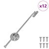 vidaXL Kaasujousi 12 pcs Hopea 190 mm Rauta