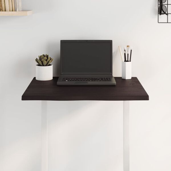 vidaXL P&ouml;yt&auml;levy t.ruskea 60x50x2 cm k&auml;sitelty t&auml;ystammi el&auml;v&auml; reuna