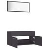 vidaXL 2-osainen kylpyhuoneen kalustesarja harmaa lastulevy
