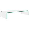 vidaXL TV-taso/N&auml;ytt&ouml;teline Kirkas lasi 70x30x13 cm