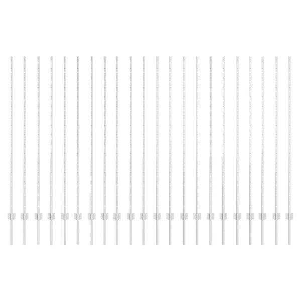 vidaXL Aidan pylväät 44 pcs Hopea 200 cm Teräs