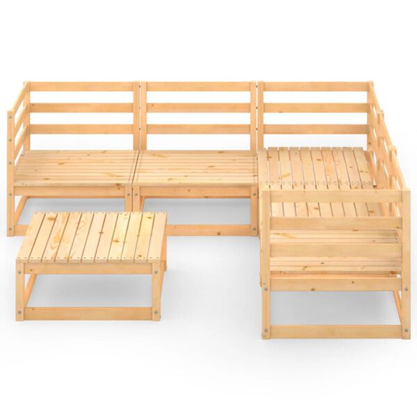 vidaXL 6-osainen puutarhasohvasarja t&auml;ysi m&auml;nty