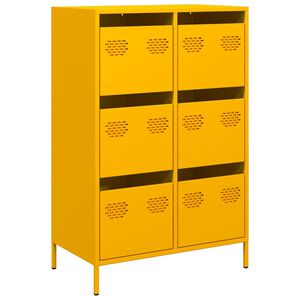 vidaXL Kaappi sinapinkeltainen 68x39x101,5 cm ter&auml;s