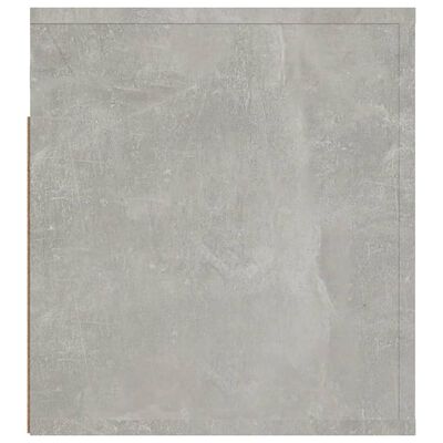 vidaXL Seinäkiinnitettävä yöpöytä betoninharmaa 50x36x40 cm