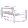 vidaXL Sängynrunko ilman patjaa vahanruskea 75x190 cm täysi mänty
