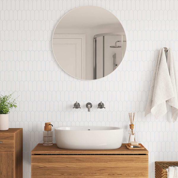 vidaXL Koristeelliset tarrat 10 pcs Valkoinen 30 x 30 x 0,8 cm