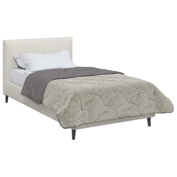 vidaXL Koko Vuoden Peitto Quiltottu Vaaleanharmaa 135 x 200 cm